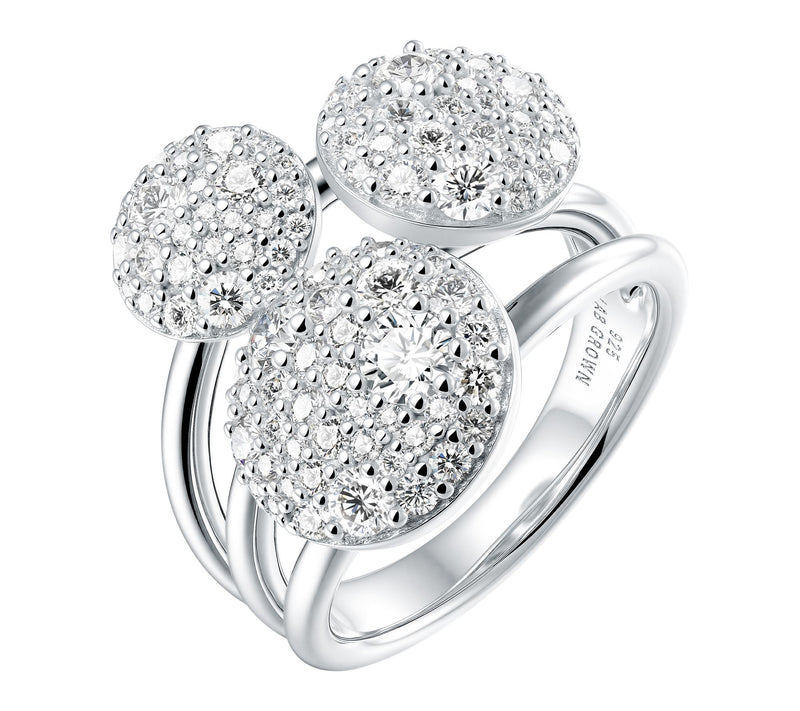 Jen by Jennifer Miller Lab Gro wn Diamond Orbi t Ring, Sterlin — View 3