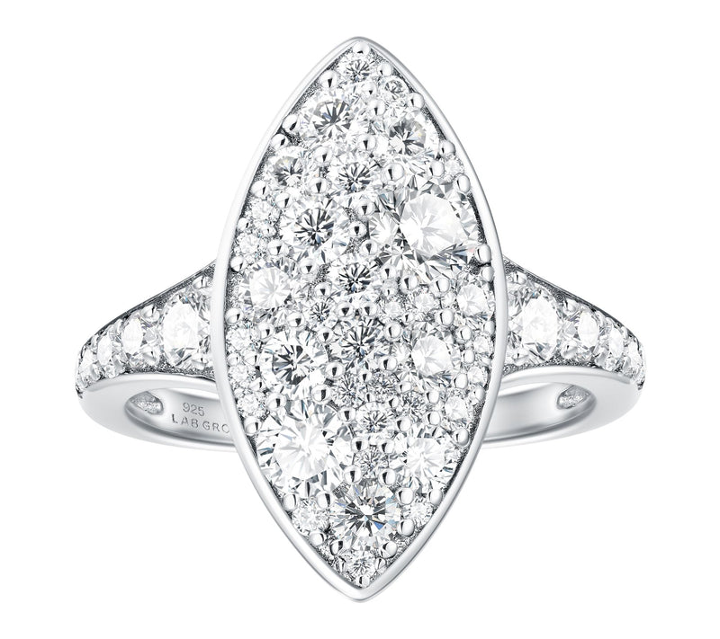 Jen by Jennifer Miller Lab Diamond Marquise Ring, Sterling — View 6