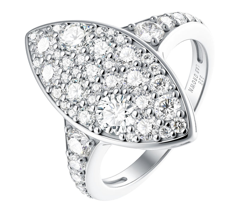 Jen by Jennifer Miller Lab Diamond Marquise Ring, Sterling — View 3