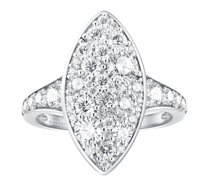 Jen by Jennifer Miller Lab Diamond Marquise Ring, Sterling — Main view