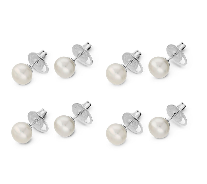 Honora Set of 4 Cultured Pearl Stud Earrings w/ Gift Box — View 5