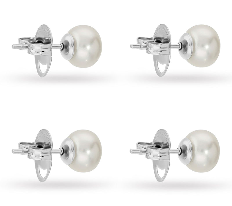 Honora Set of 4 Cultured Pearl Stud Earrings w/ Gift Box — View 6