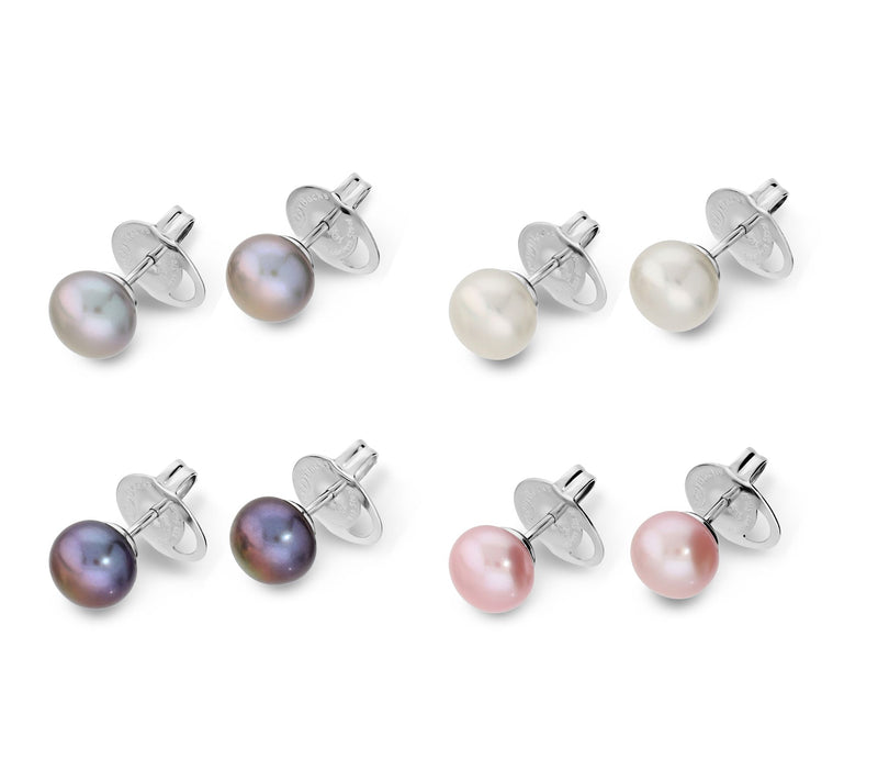Honora Set of 4 Cultured Pearl Stud Earrings w/ Gift Box — Main view