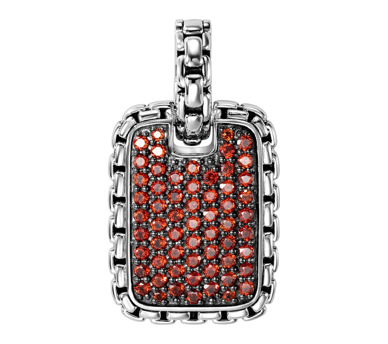 JAI Sterling Silver Pave Gemstone Box Chain Enhancer — View 12