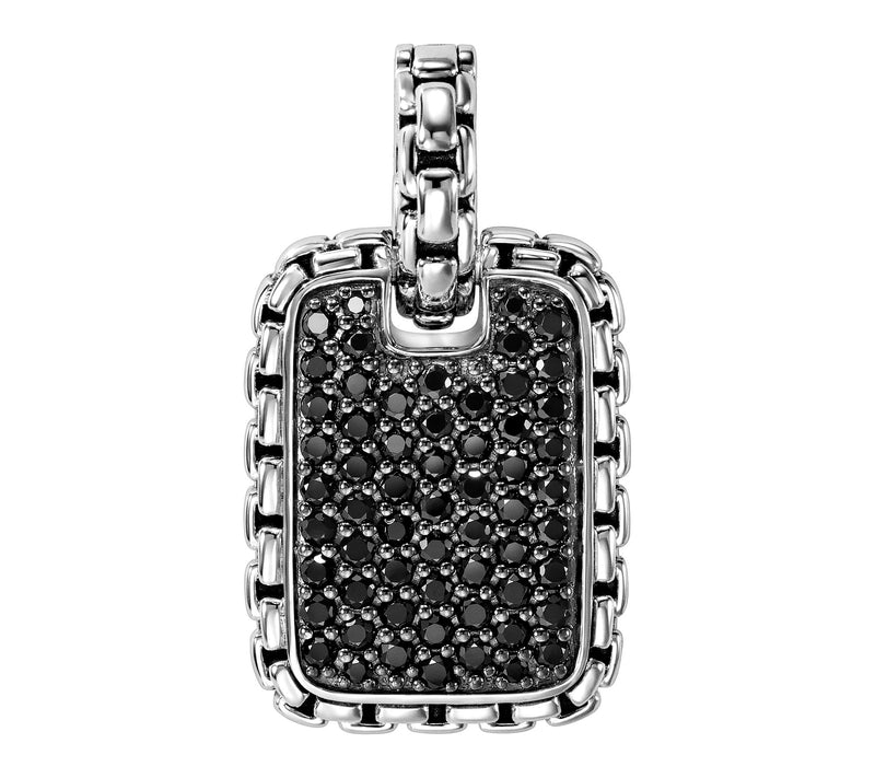 JAI Sterling Silver Pave Gemstone Box Chain Enhancer — View 15