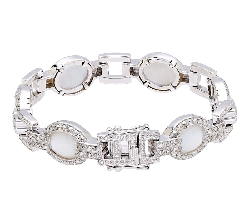 Dallas Prince Sterling Chrome Marcasite & Gemstone Bracelet — View 2