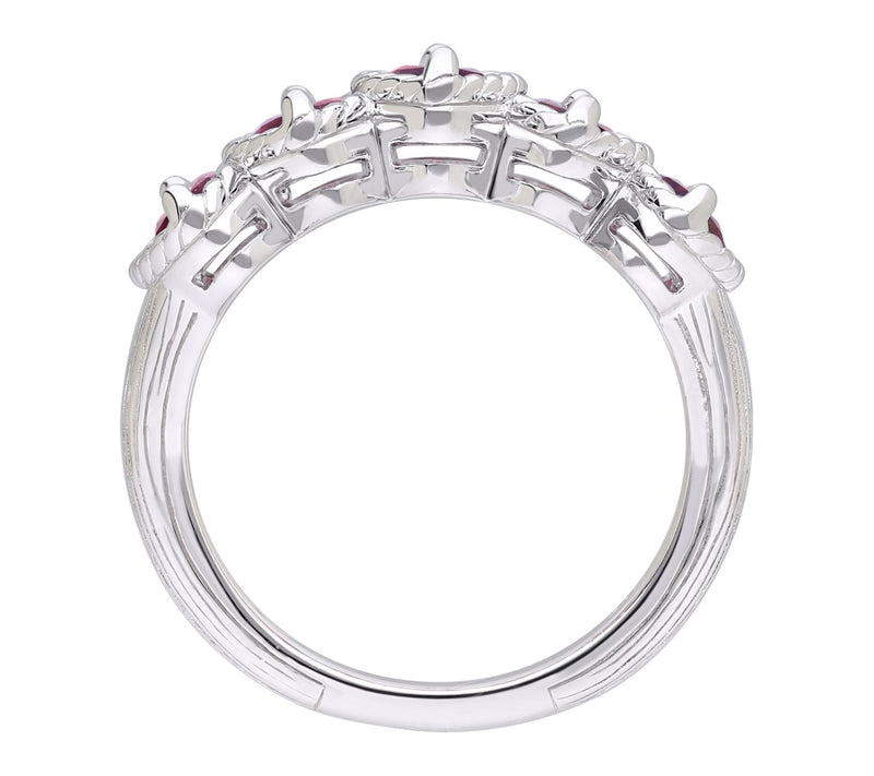 Ariva Sterling Silver Rhodolite Malibu Ring — View 2