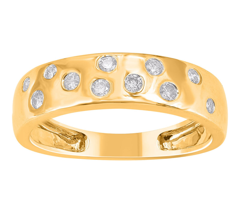 Affinity Diamon ds Scattered Di amond Band Ring , 14K Gold — Main view