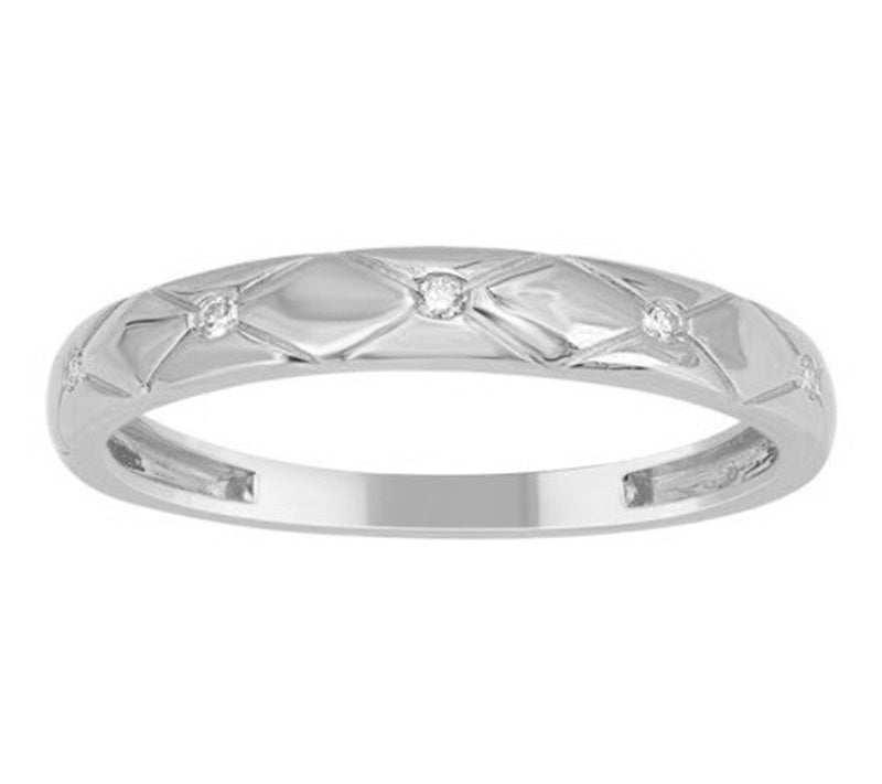 Accents by Affinity Flush Diamond Ring, Sterling Silver — View 3