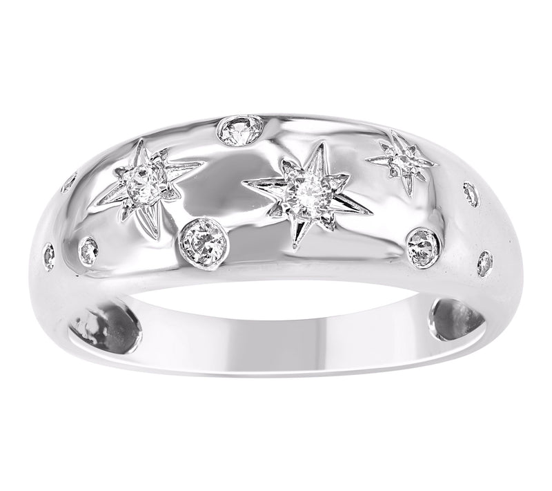 Accents by Affinity Diamond Scattered Star BandRing, Sterling — Main view