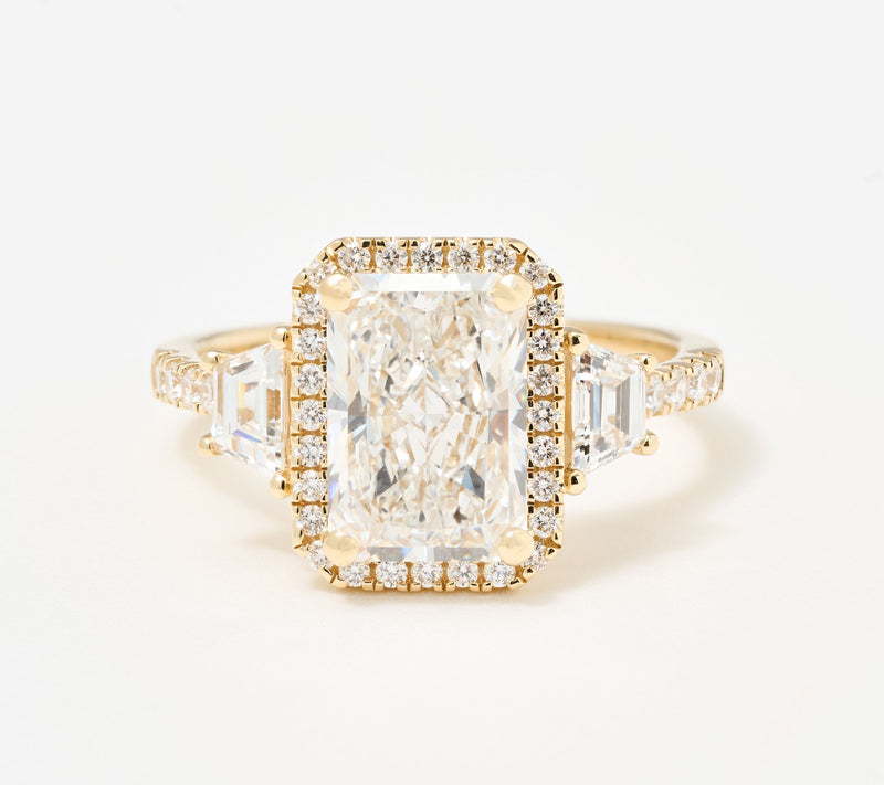 Fire Light Lab Grown Diamonds 3.75 cttw Radiant Cut Ring, 14k — View 2