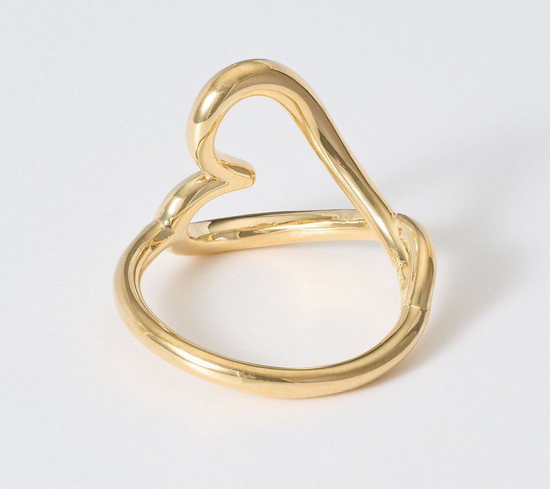 David Markstein Bronze Modern Couture Heart Ring — View 3