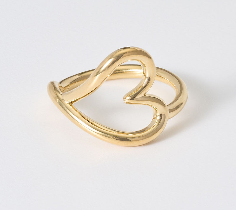 David Markstein Bronze Modern Couture Heart Ring — View 2