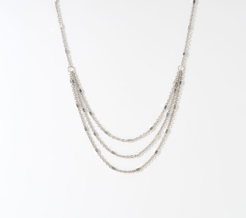 David Markstein Bronze Layered Cube Station Necklace — Main view
