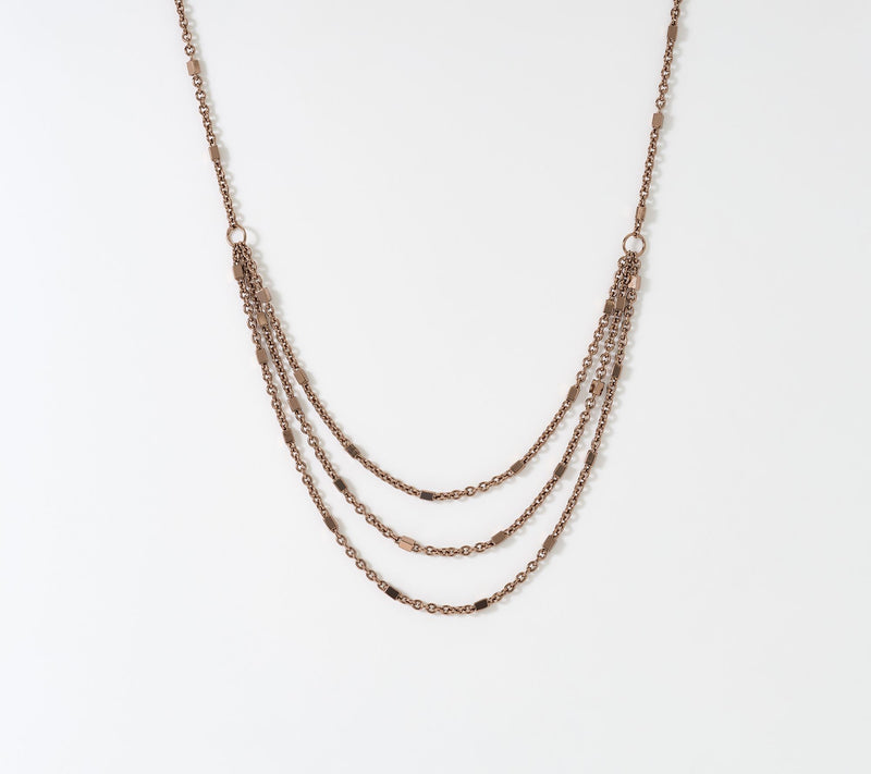 David Markstein Bronze Layered Cube Station Necklace — View 11