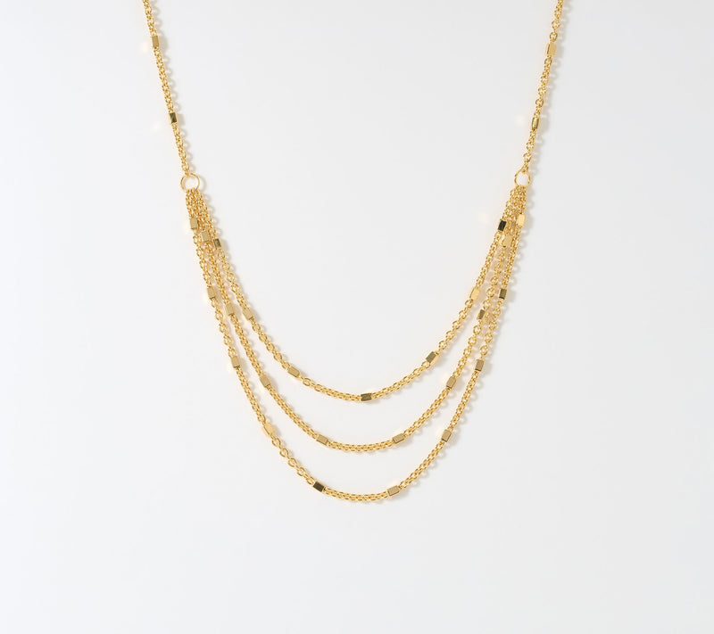 David Markstein Bronze Layered Cube Station Necklace — View 13