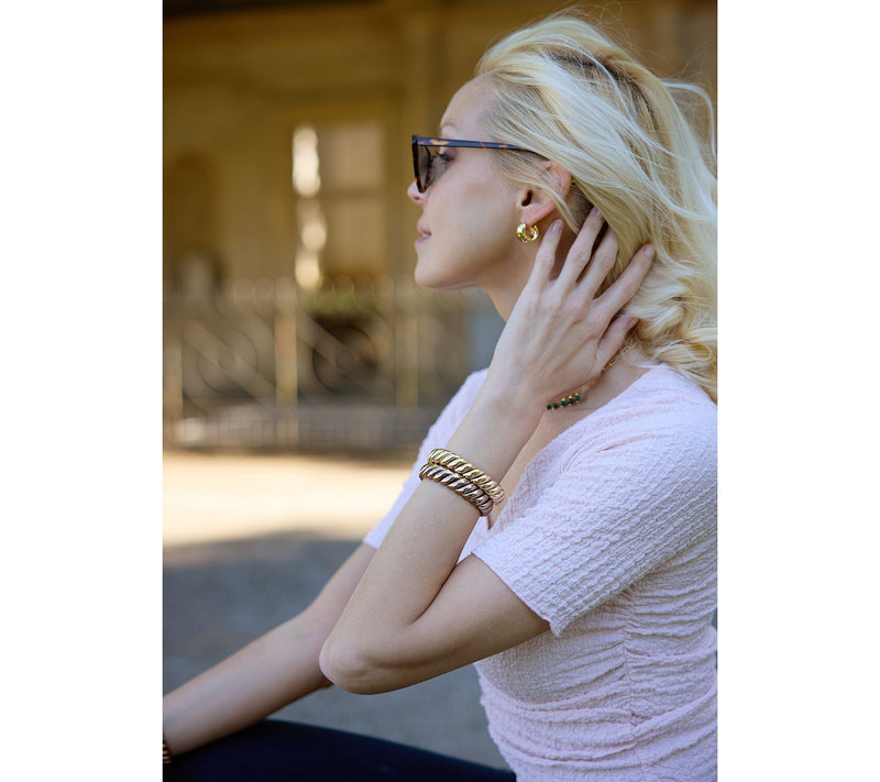 David Markstein Bronze Bold Status San Marco Stretch Bracelet — View 13