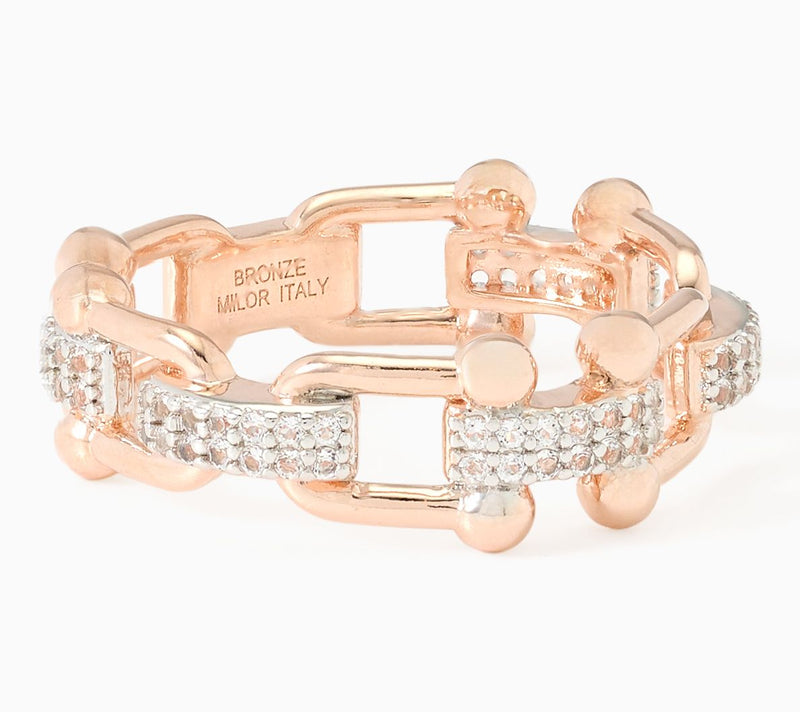 David Markstein Bronze Couture Status White Topaz Ring — View 4