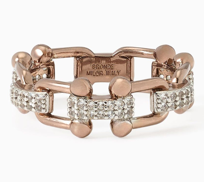 David Markstein Bronze Couture Status White Topaz Ring — View 11