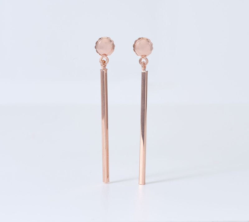 David Markstein Bronze Couture Modern Bar Dangle Earrings — Main view