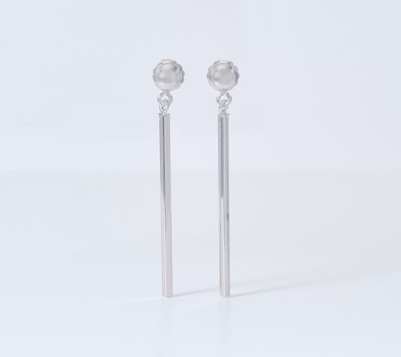 David Markstein Bronze Couture Modern Bar Dangle Earrings — View 12