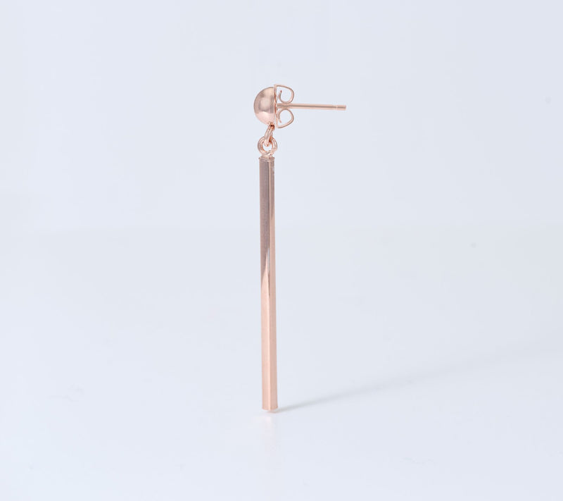 David Markstein Bronze Couture Modern Bar Dangle Earrings — View 2