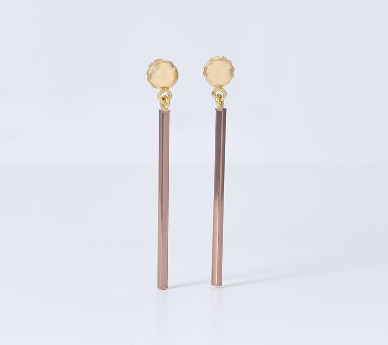 David Markstein Bronze Couture Modern Bar Dangle Earrings — View 15