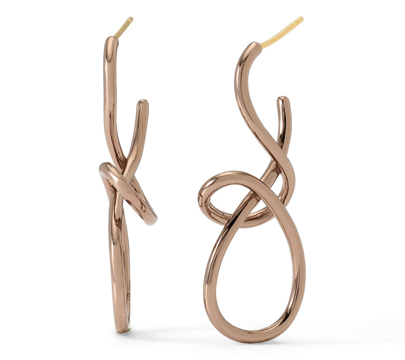 David Markstein Bronze Modern Loop Luxe Earrings — View 5