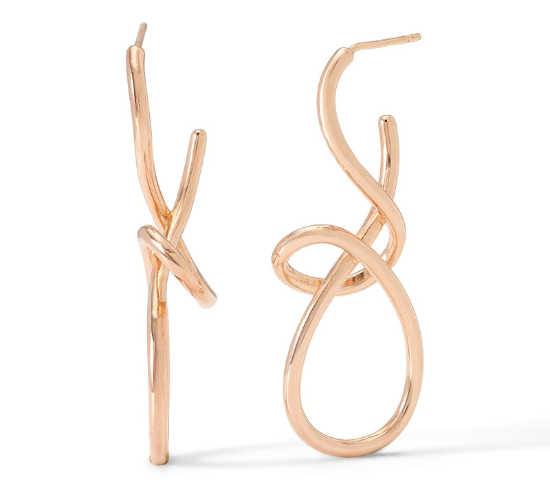 David Markstein Bronze Modern Loop Luxe Earrings — View 7
