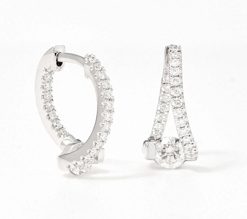 John DiGangi VS Diamonds 0.65 cttw Round Cut Inside Out Twist Hoops — Main view