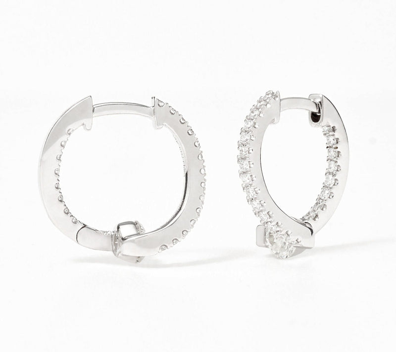 John DiGangi VS Diamonds 0.65 cttw Round Cut Inside Out Twist Hoops — View 2