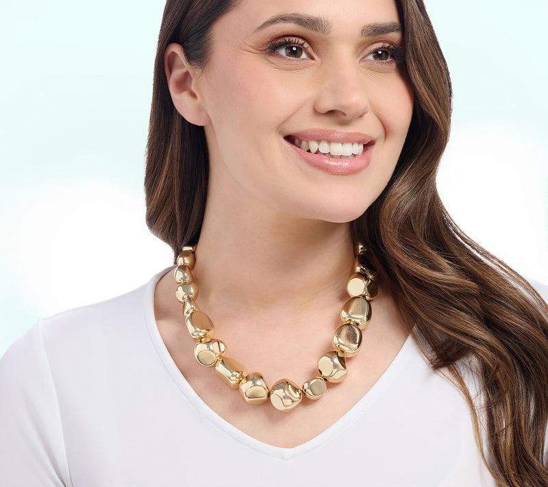 Susan Graver Nugget Statement Necklace — View 4