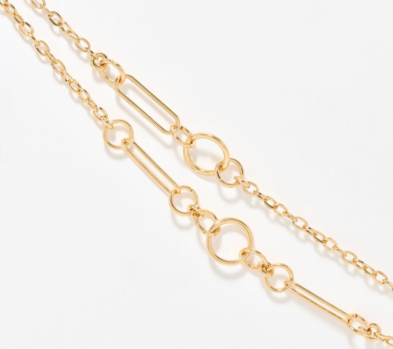 Susan Graver Multi Chain and Loop Necklace — View 3