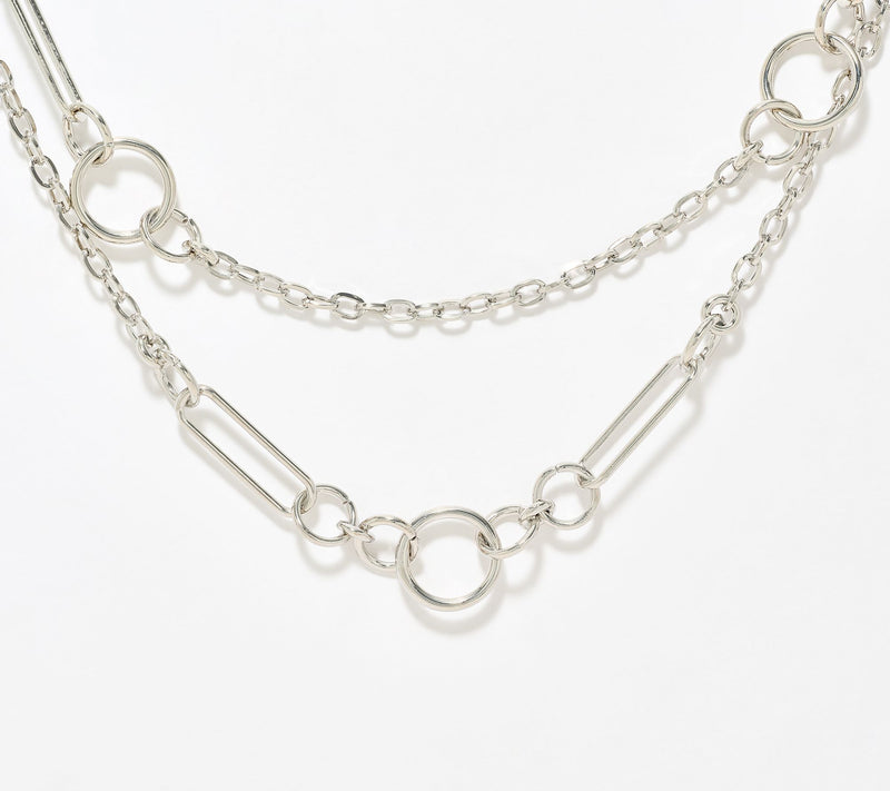 Susan Graver Multi Chain and Loop Necklace — View 9