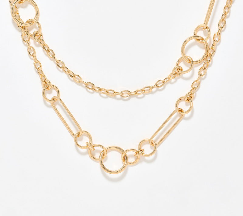Susan Graver Multi Chain and Loop Necklace — View 10