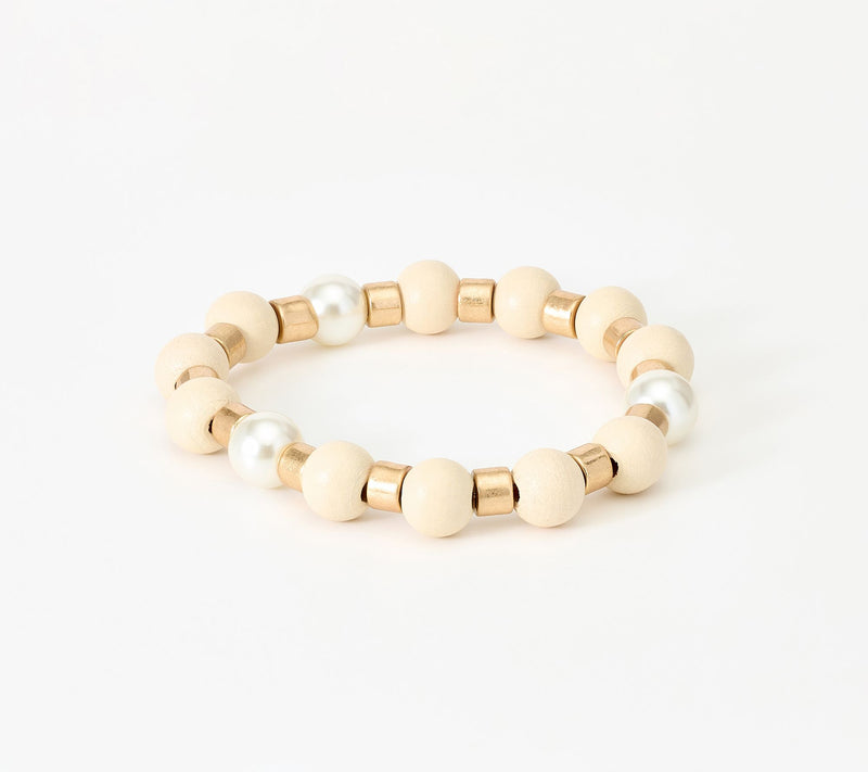 Susan Graver Set of 3 Mixed Media Stretch Bracelets — View 2