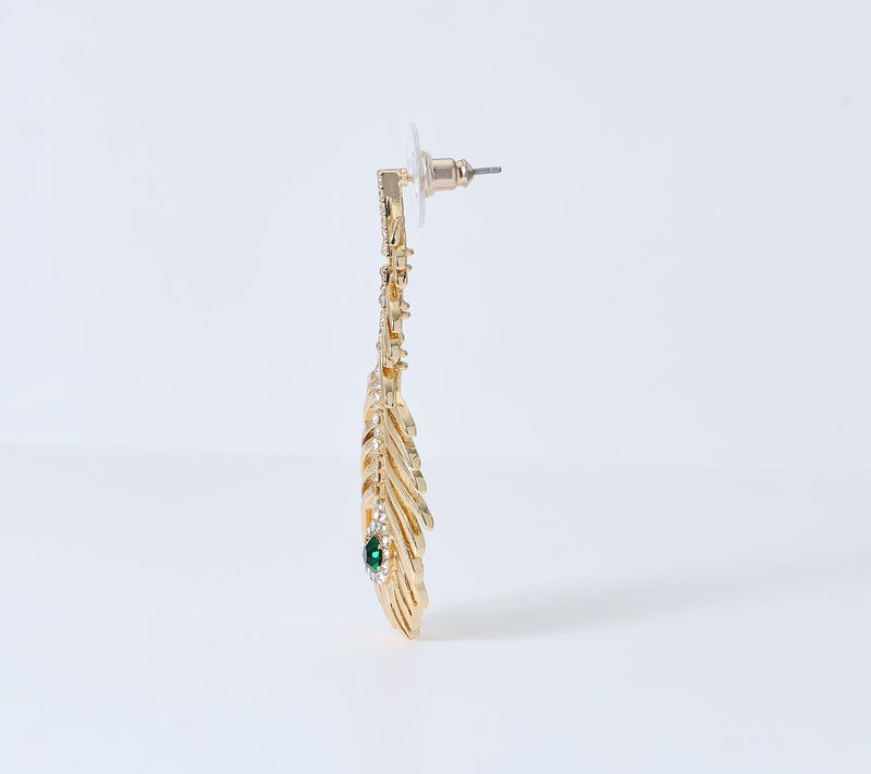 Susan Graver Herringbone Simulated Jeweled Earrings — View 6