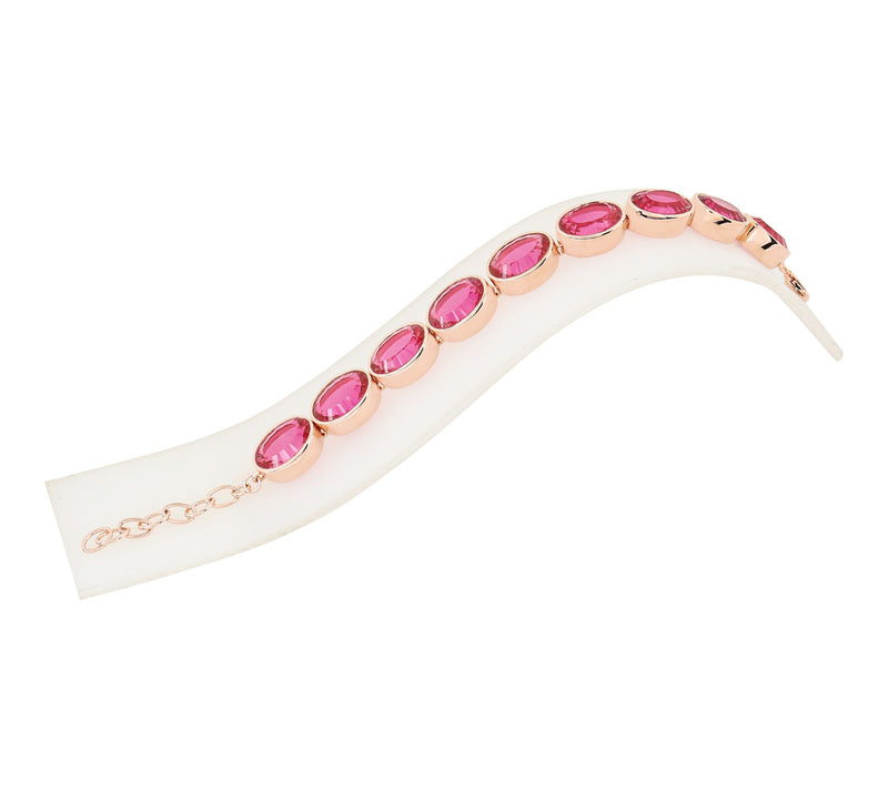 Affinity Gems Pink Tourmaline Doublet Bracelet,14K Plated — View 4