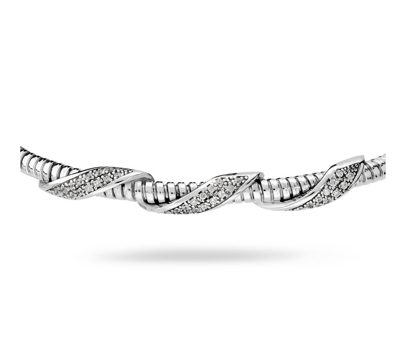 David Markstein Sterling Silver Tubogas Cuff Bracelet — View 3