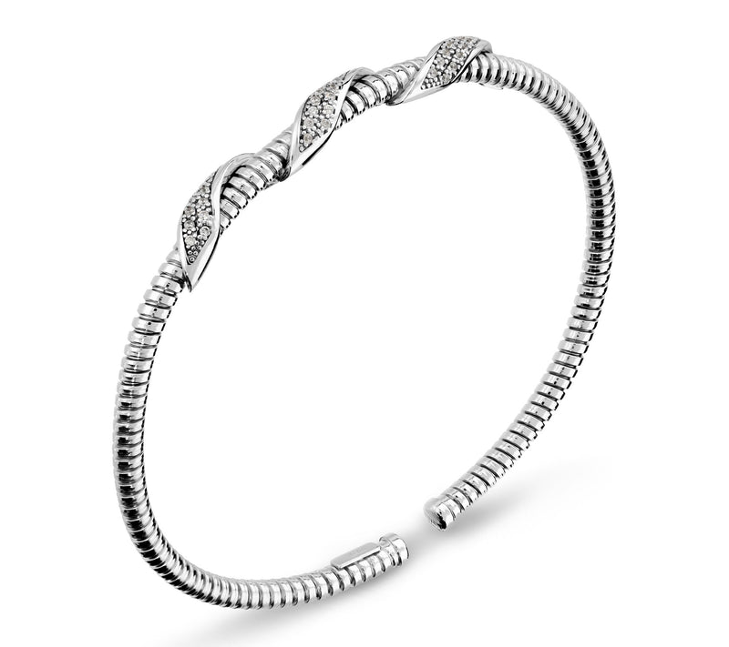 David Markstein Sterling Silver Tubogas Cuff Bracelet — View 6