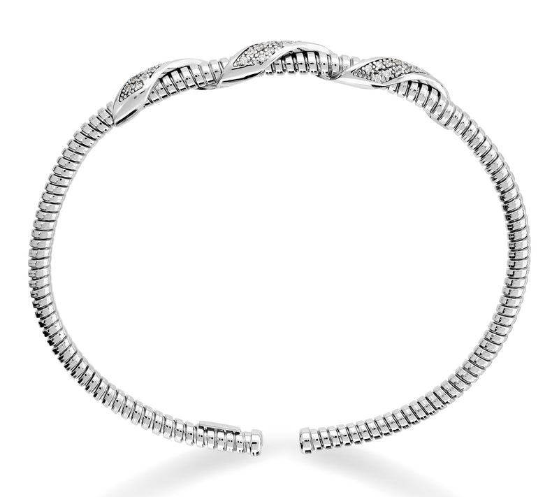 David Markstein Sterling Silver Tubogas Cuff Bracelet — View 2