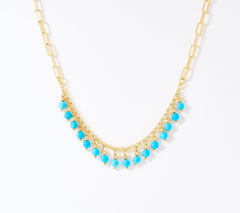 David Markstein Bronze Vintage Design Gemstone Necklace — View 14