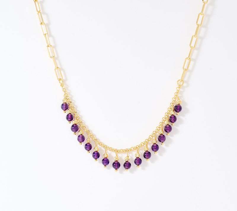 David Markstein Bronze Vintage Design Gemstone Necklace — View 15