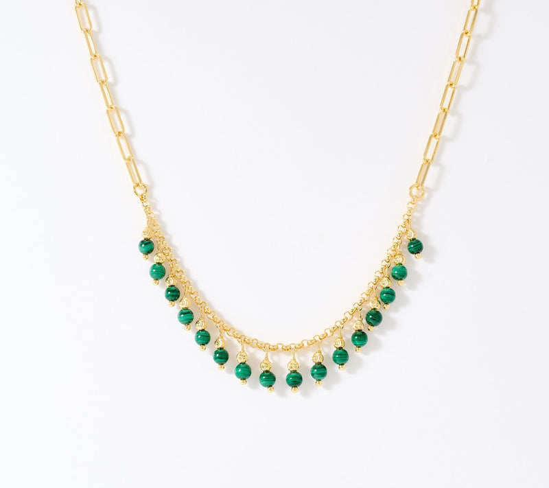 David Markstein Bronze Vintage Design Gemstone Necklace — View 16