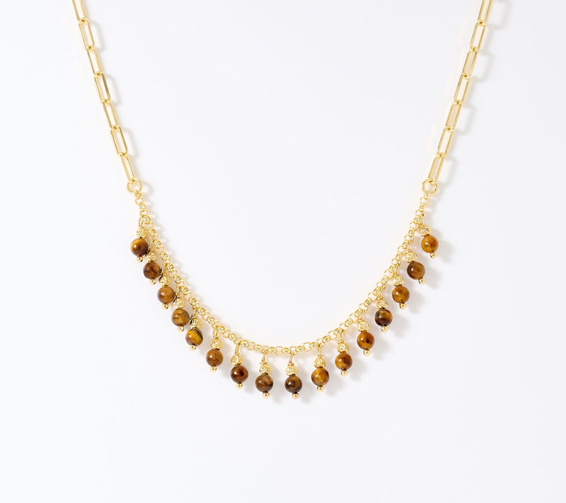 David Markstein Bronze Vintage Design Gemstone Necklace — View 19