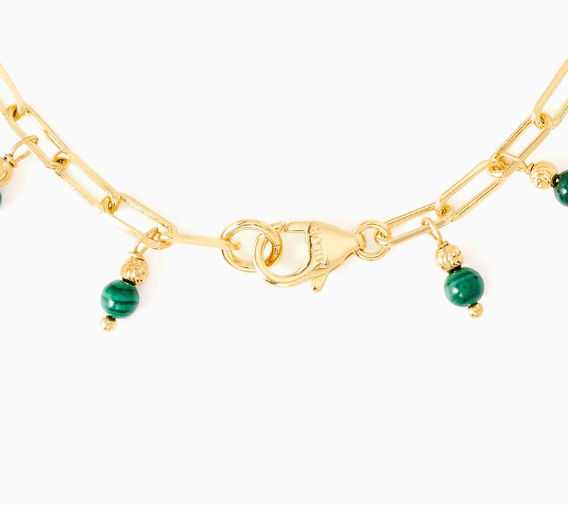 David Markstein Bronze Vintage Design Gemstone Anklet — View 3