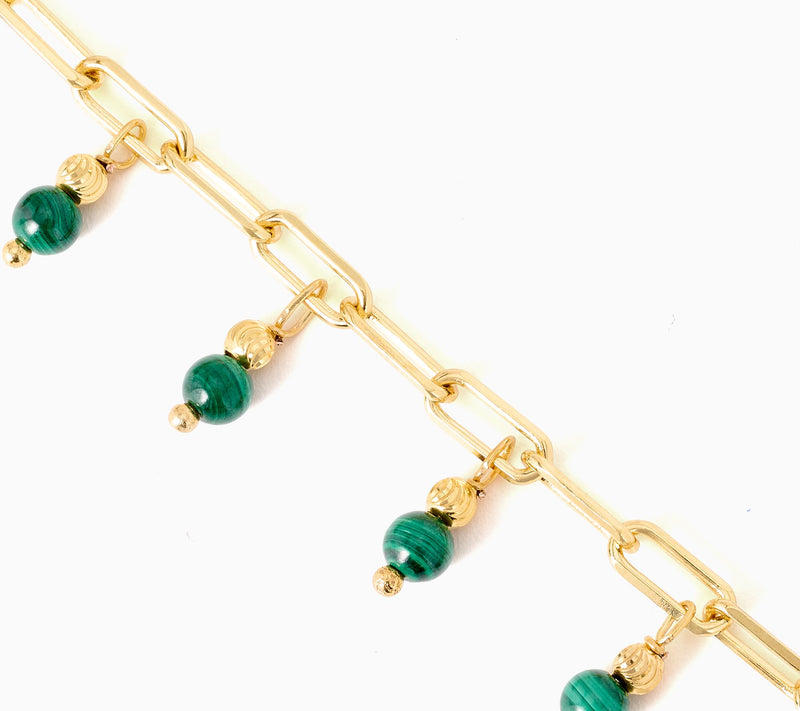 David Markstein Bronze Vintage Design Gemstone Anklet — View 2