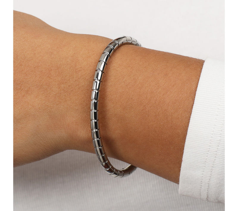 Steel by Design Polished Cylindrical Bangle — View 4