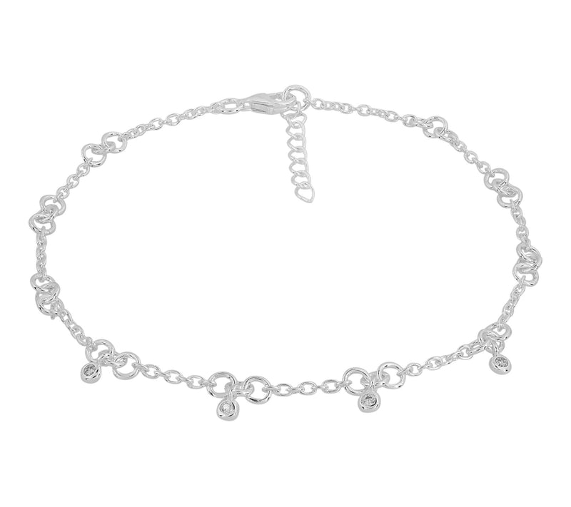Diamonique High polished Round Cut bracelet, Sterling — View 2