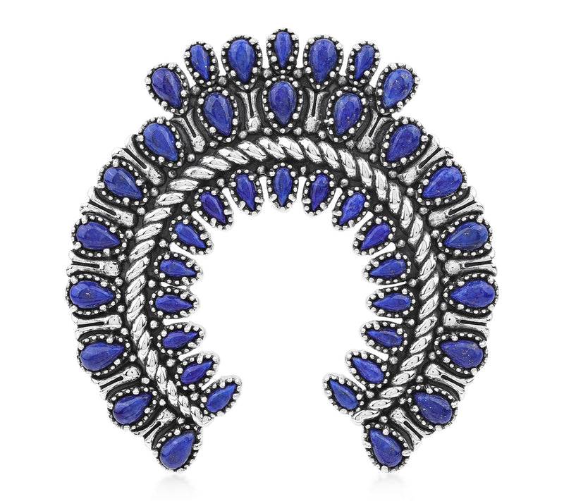 American West Sterling Lapis Petit Point Naja Enhancer — Main view